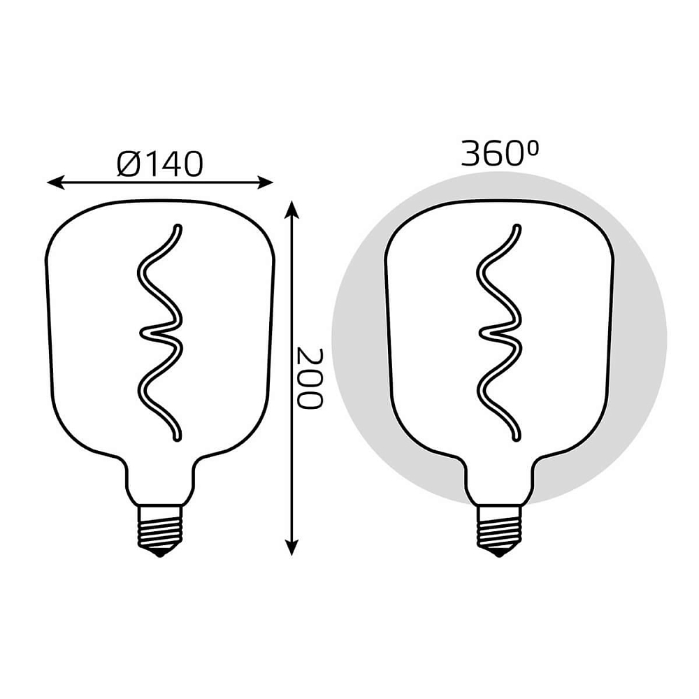 Лампа светодиодная филаментная Gauss E27 5W 1800K зеленая 1009802105