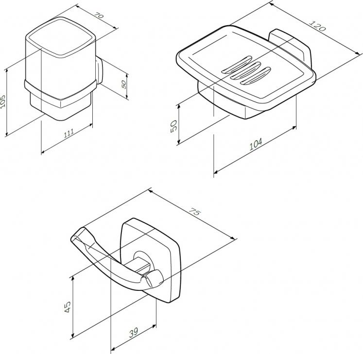 Комплект мебели для ванной AM.PM Gem S BK91GC, светлый дуб