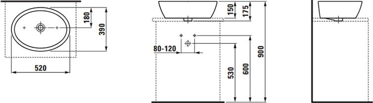 Раковина Laufen Pro B 8.1296.4.000.109.1 52 см