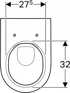 Комплект Geberit Duofix Платтенбау 458.125.21.1 UP100 с клавишей Delta 51 (хром глянец) с подвесным унитазом Geberit Acanto безободковый 500.600.01.2 и крышкой сиденьем Geberit Acanto (Keramag Acanto) 500.605.01.2 микролифт Slim