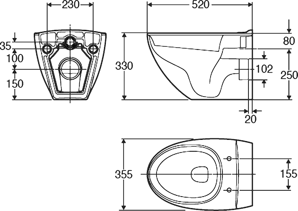 Подвесной унитаз IFO Sign art D677500009