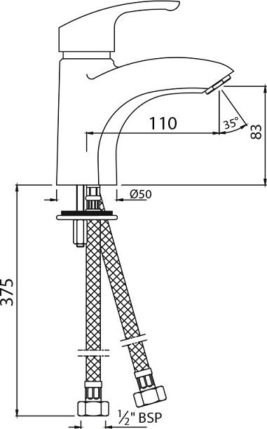 Смеситель для раковины Jaquar Eko EKO-CHR-33023B, хром