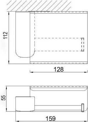 Держатель туалетной бумаги Rush Thira TR36111B с крышкой, хром