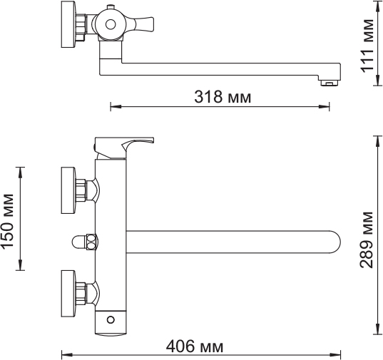 Смеситель Wasserkraft Berkel 4802L для ванны