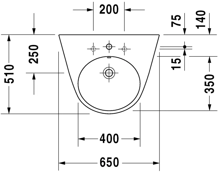 Раковина Duravit Starck 2 2323650000 белый