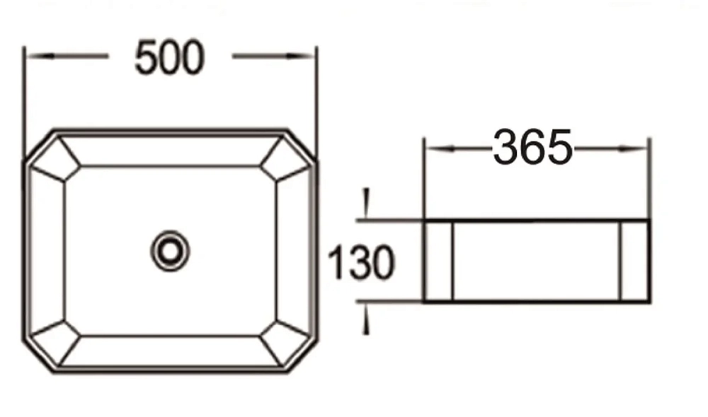 Раковина накладная SantiLine SL-1013 белый