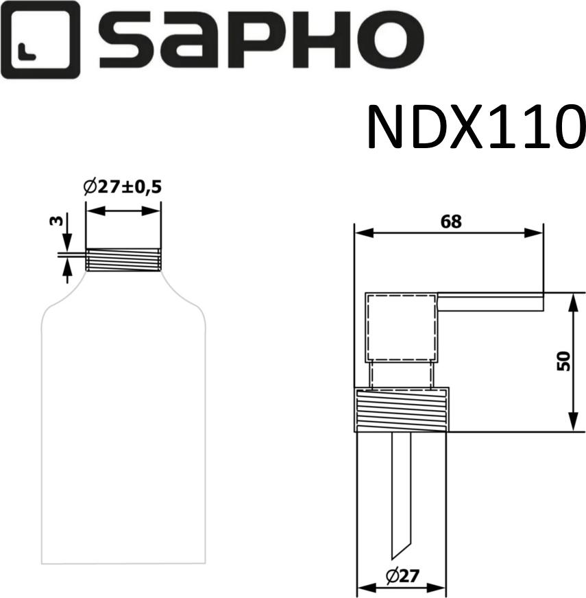 Головка дозатора запасная для диспенсера Sapho NDX110, хром