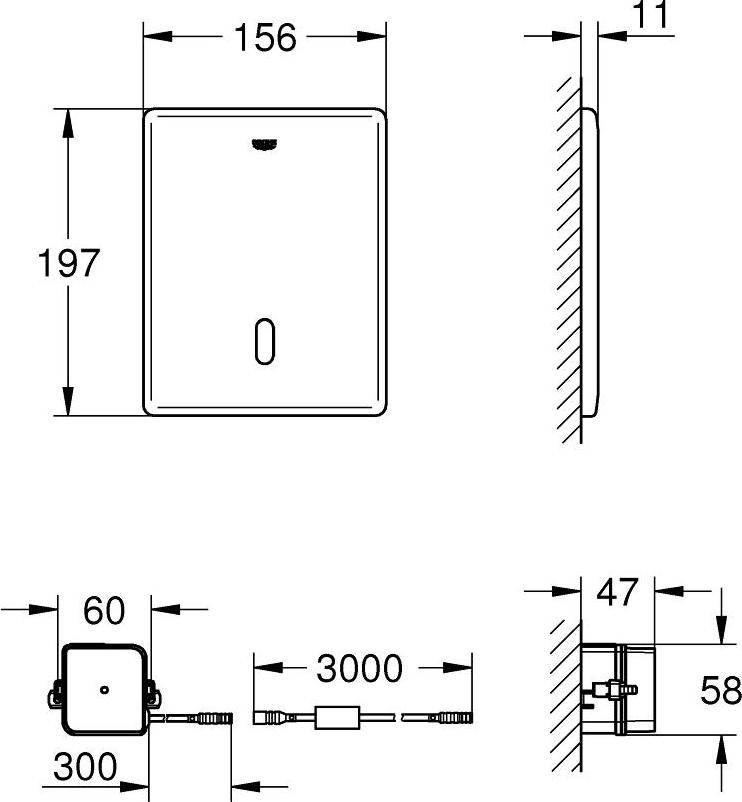 Кнопка смыва Grohe Tectron Skate 38393SD1 инфракрасная