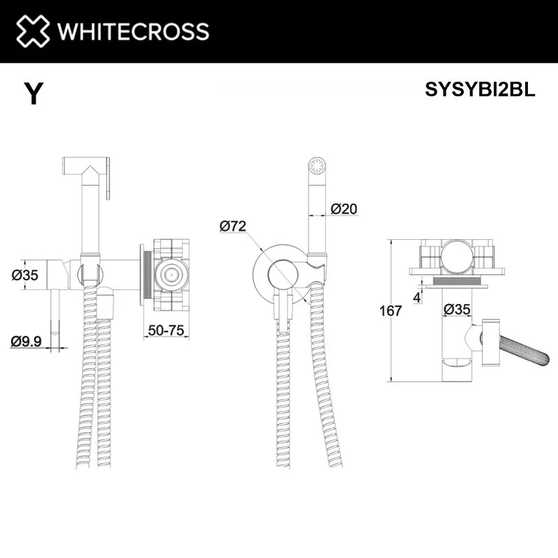 Душ гигиенический Whitecross Y gold SYSYBI2GL золото