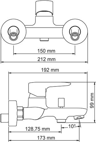 Смеситель для ванны Wasserkraft Vils 5601