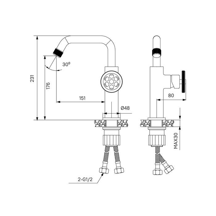 Смеситель для раковины Iddis Grange GRABLR0i01 черный