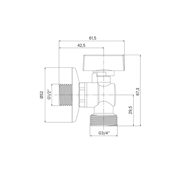 Кран подключения Iddis Optima Home 910B1P1B4CZ хром