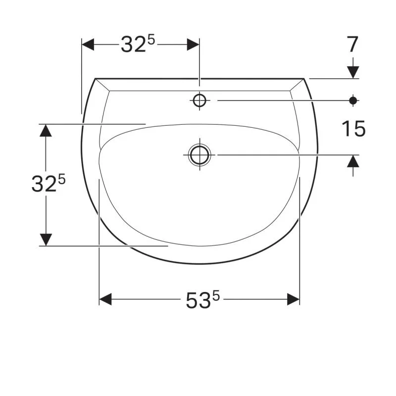 Раковина Geberit Renova 223065000 белый