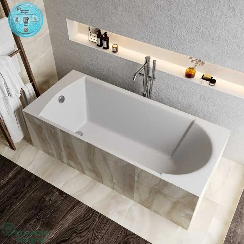 Ванна из искуственного камня Marmo Bagno MB-GL150-70 белый