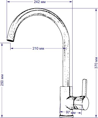 Смеситель Seaman Barcelone SSL-5815 Water для кухонной мойки