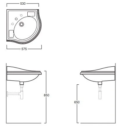 Раковина Simas Arcade AR884/1011CR/AR894 белый