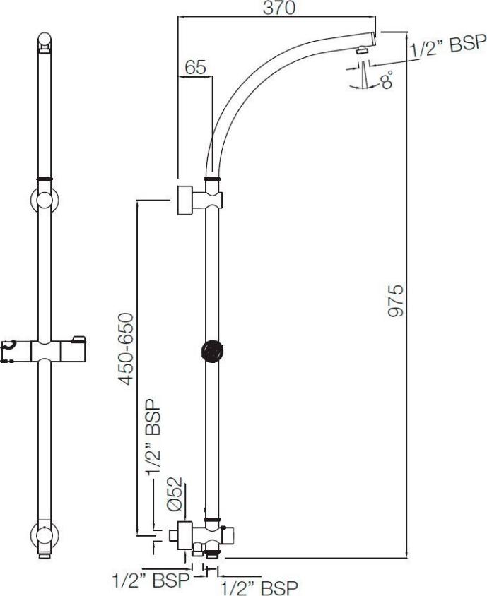 Душевая система Jaquar Shower Pipe SHA-CHR-1217R