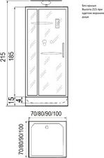 Душевая кабина 70*70*200см River Tana 70/70 MT без крыши