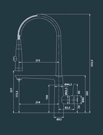 Смеситель для кухни Edelform Itum UM18081 серый