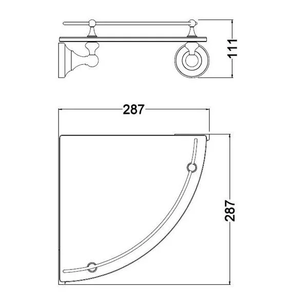 Полка Schein Saine Chrome 7053048 хром