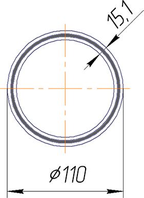 Труба полипропиленовая Kalde Fiber PN20 110х151 (штанга: 4 м) стекловолокно