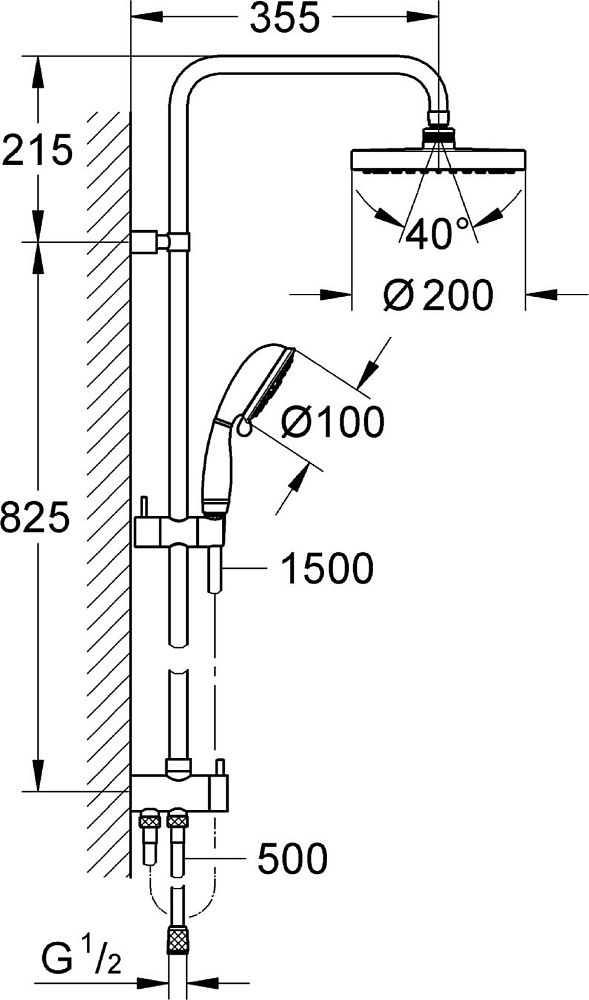 Душевая система Grohe Tempesta Rustic 27399000