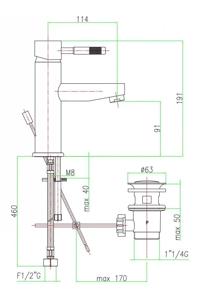 Смеситель для раковины Fiore 44CR5271 хром