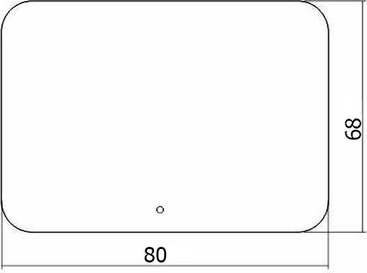 Зеркало Creto Milano 80 1-800680M с подсветкой и сенсорным выключателем