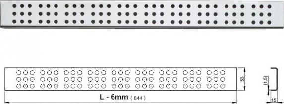 Решётка AlcaPlast Cube 850L глянцевая