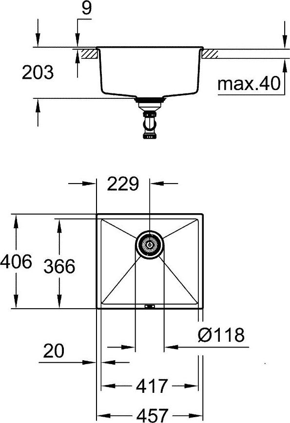 Кухонная мойка Grohe K700U 31653AP0