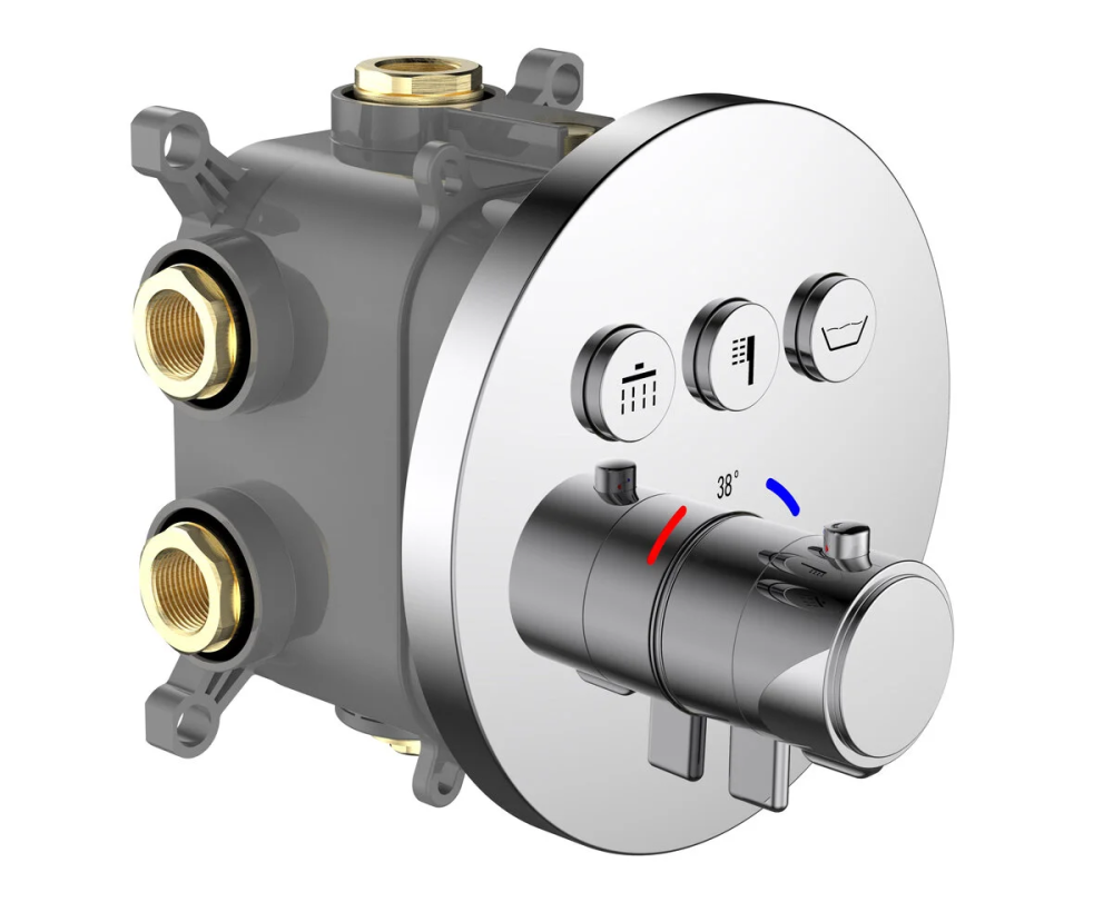 Смеситель для душа скрытого монтажа AQG Peаrl 03PEA352CR