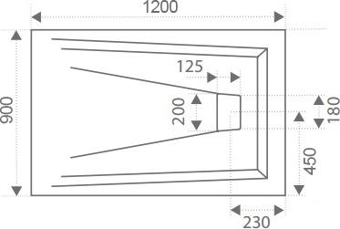 Поддон для душа Good Door Атриум 120x90 с ножками и экраном