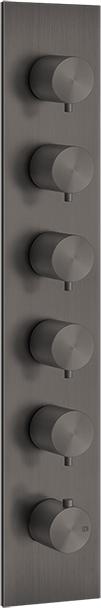 Смеситель для душа Gessi 316 54520#707 термостатический, brushed black metal PVD