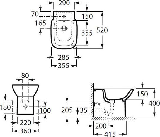 Напольное биде Roca Debba 355997000