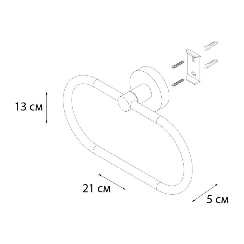 Полотенцедержатель Fixsen Comfort FX-86011 черный