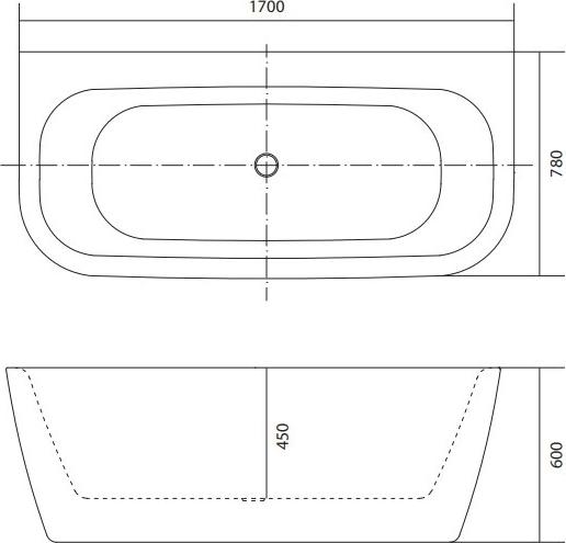 Акриловая ванна Aquatek Алтея 170x78 см AQ-123778, белый