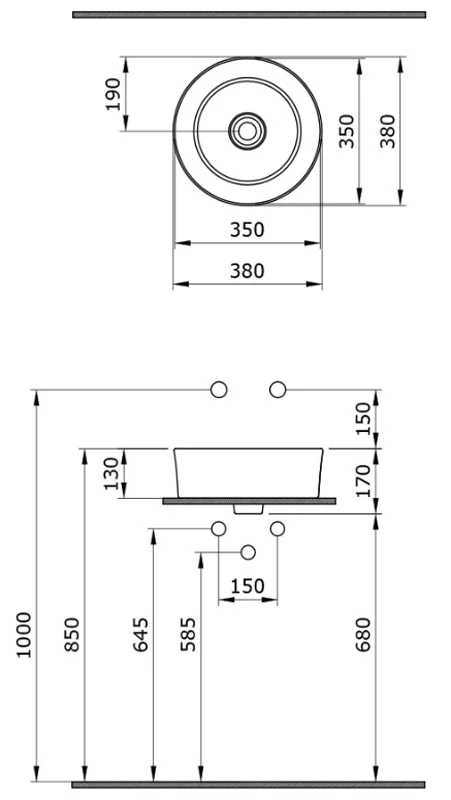 Раковина накладная Bocchi Modena 1174-014-0125 желтый