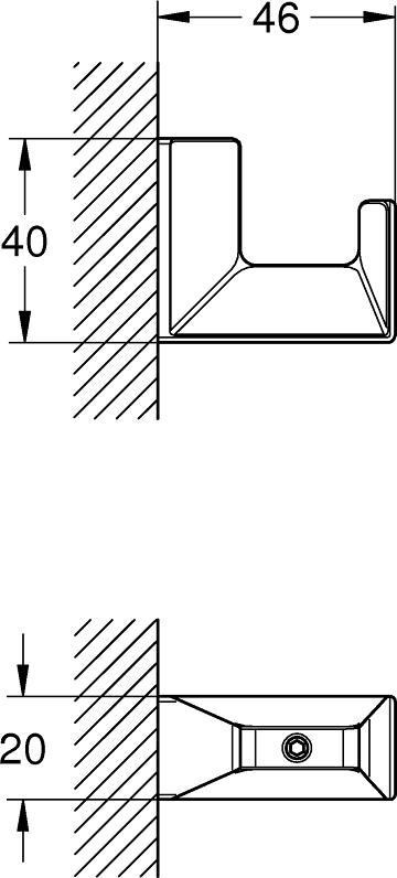 Крючок Grohe Selection Cube 40782001
