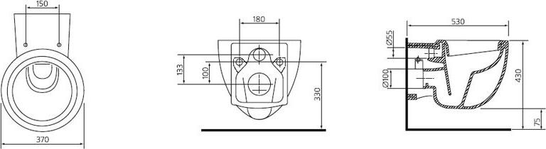 Подвесной унитаз Ideal Standard Sadler T308401