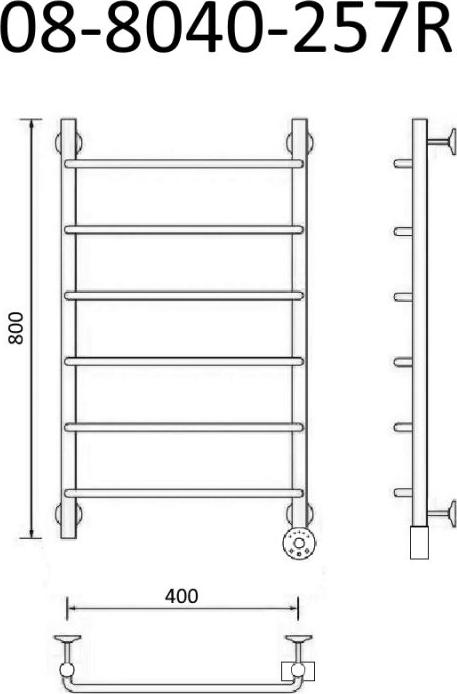 Электрический полотенцесушитель Маргроид B8 08-8040-257R 40x80 см