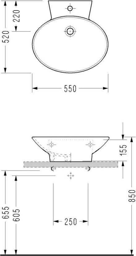 Раковина Serel CH01 55 см