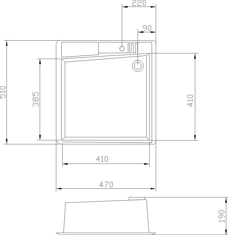 Кухонная мойка Aquaton Парма 45 см1A713032PM080, белая