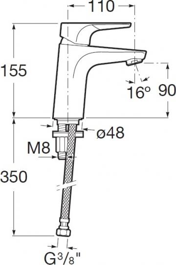 Смеситель для раковины Roca Atlas 5A3290C00