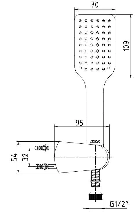 Душевой гарнитур E.C.A Tiera 102117342C1EX черный