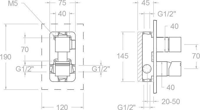 Смеситель Ramon Soler Kuatro 471502S для душа