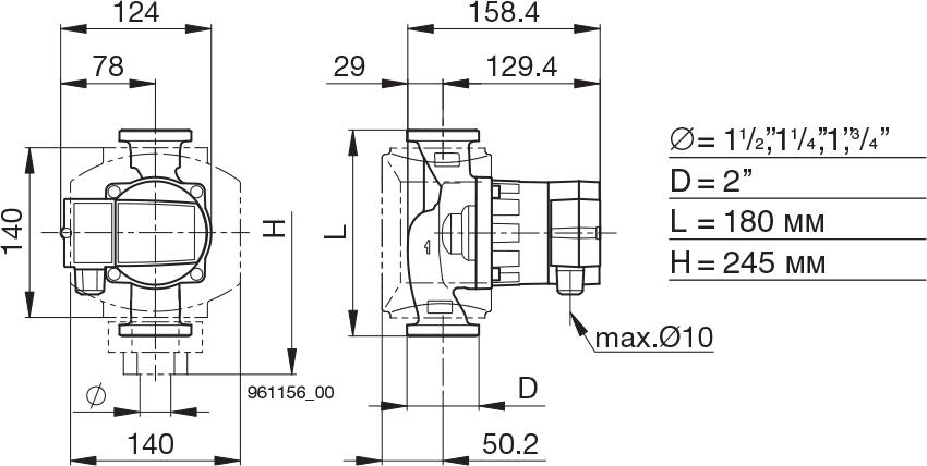 Циркуляционный насос Biral AX 13-2