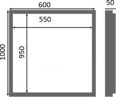 Настенный люк Люкер К 100х60