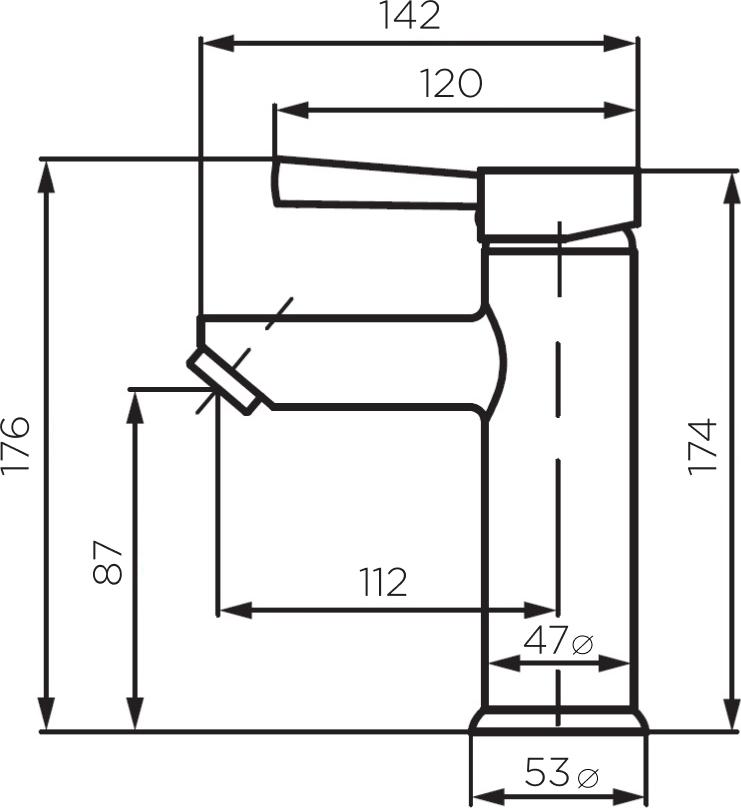 Смеситель для раковины Dorff Logic D3002100SS, нержавеющая сталь