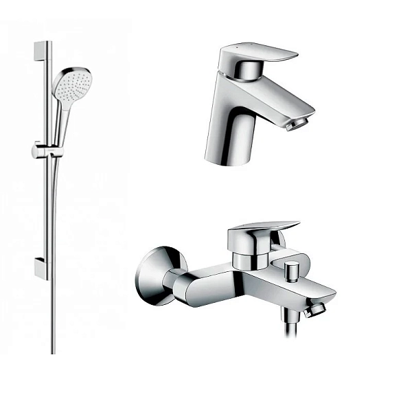 Душевой комплект Hansgrohe Logis, хром, c штангой