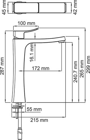 Смеситель Wasserkraft Aller 1060 для раковины